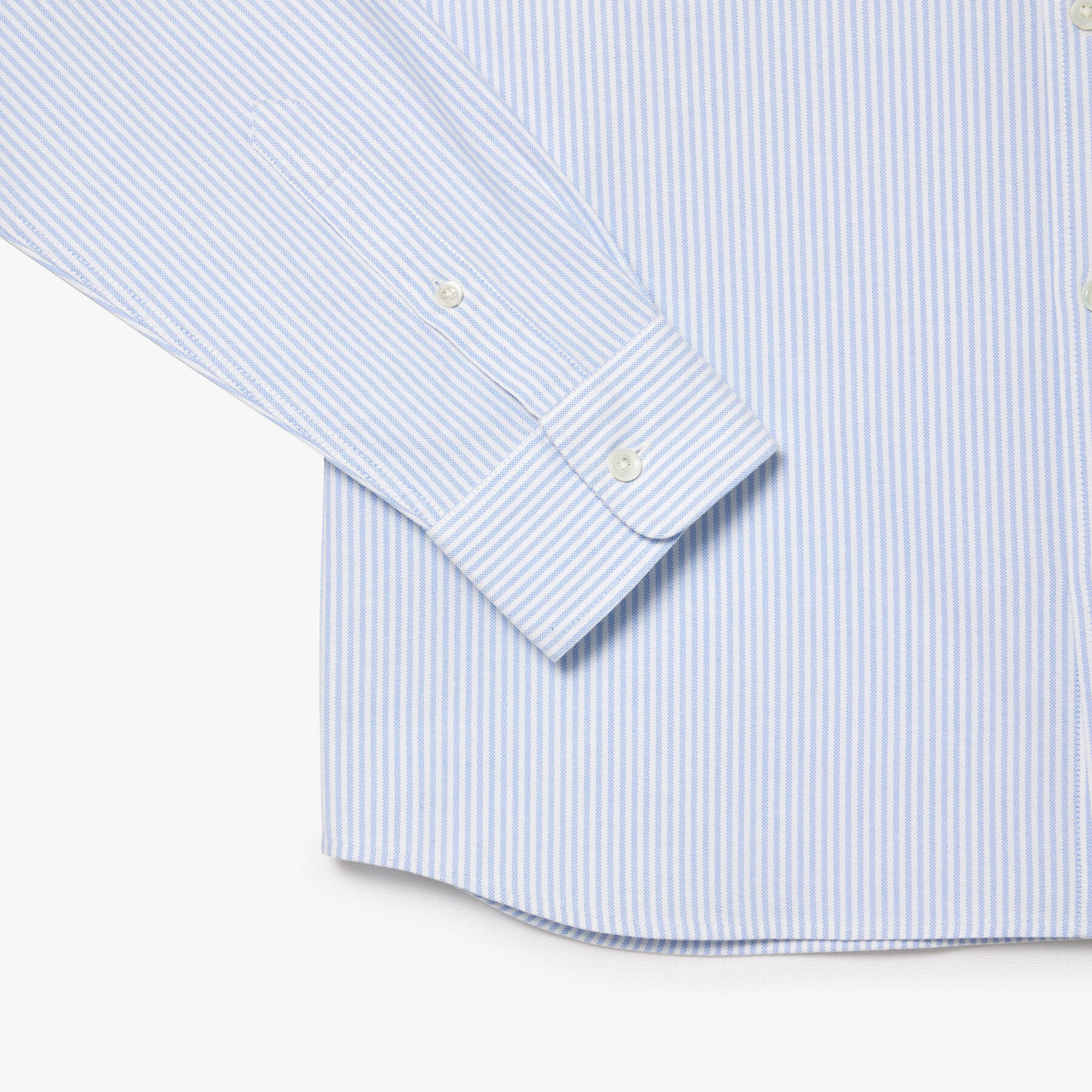 lacoste regular fit striped oxford shirt