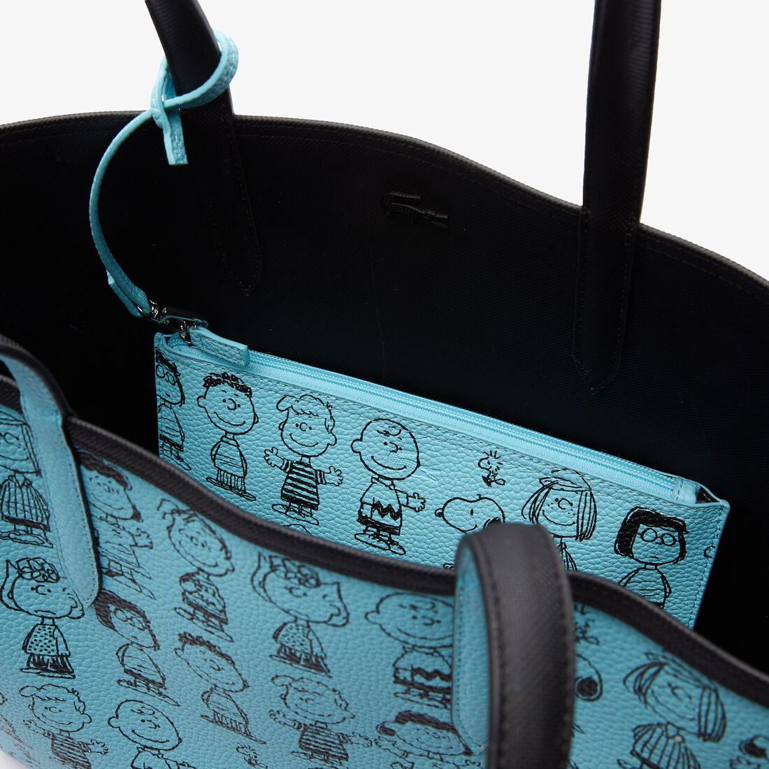 حقيبة تسوق كبيرة للنساء من Lacoste x Peanuts بسحاب حقيبة تسوق كبيرة للنساء من Lacoste x Peanuts بسحاب