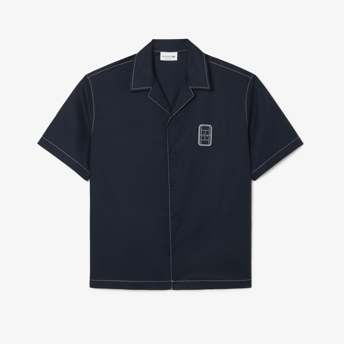 قميص قطني قصير الأكمام مريح لاكوست قميص قطني قصير الأكمام مريح