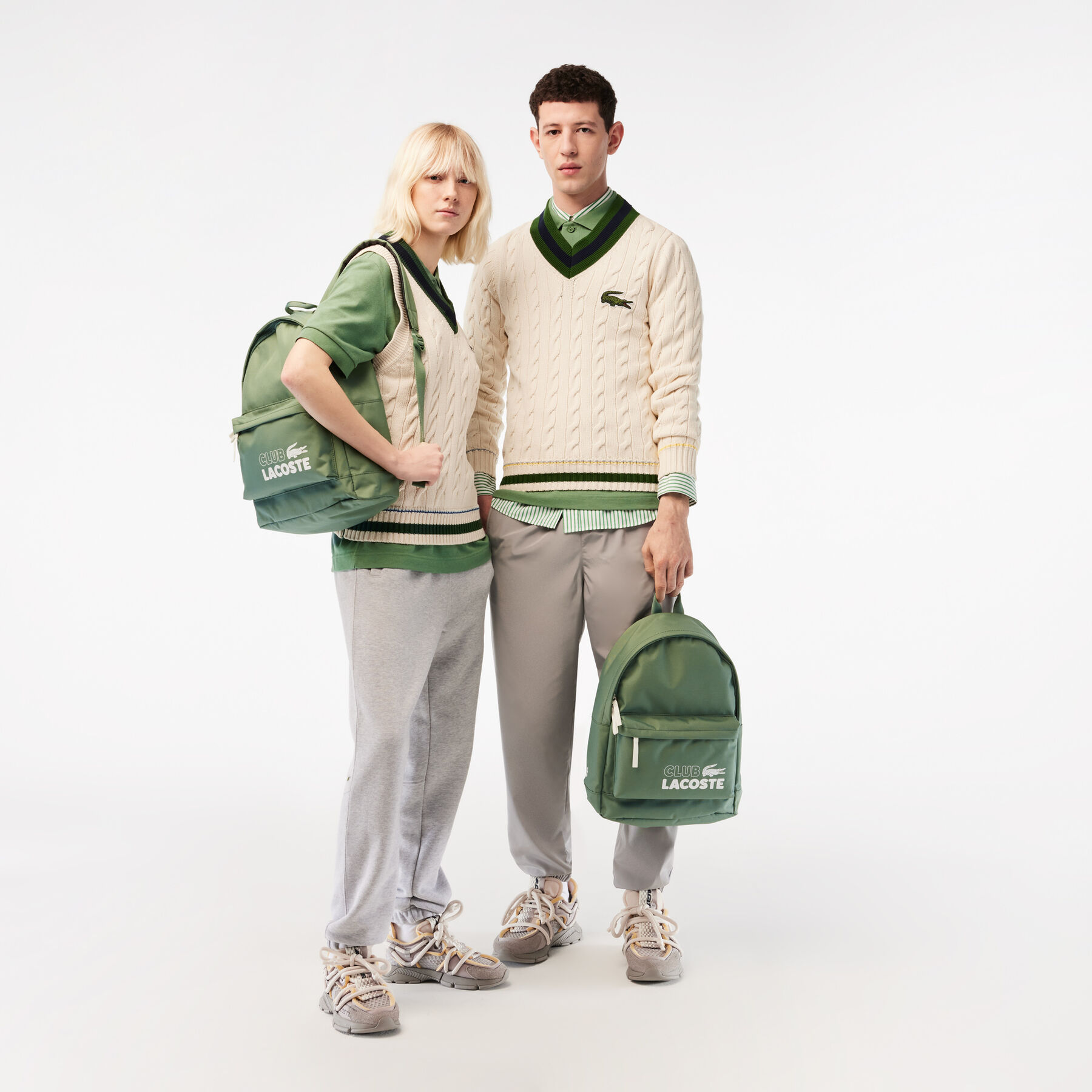 لاكوست حقيبة ظهر بطبعة بلون مغاير للجنسين مجموعة lacoste neocroc