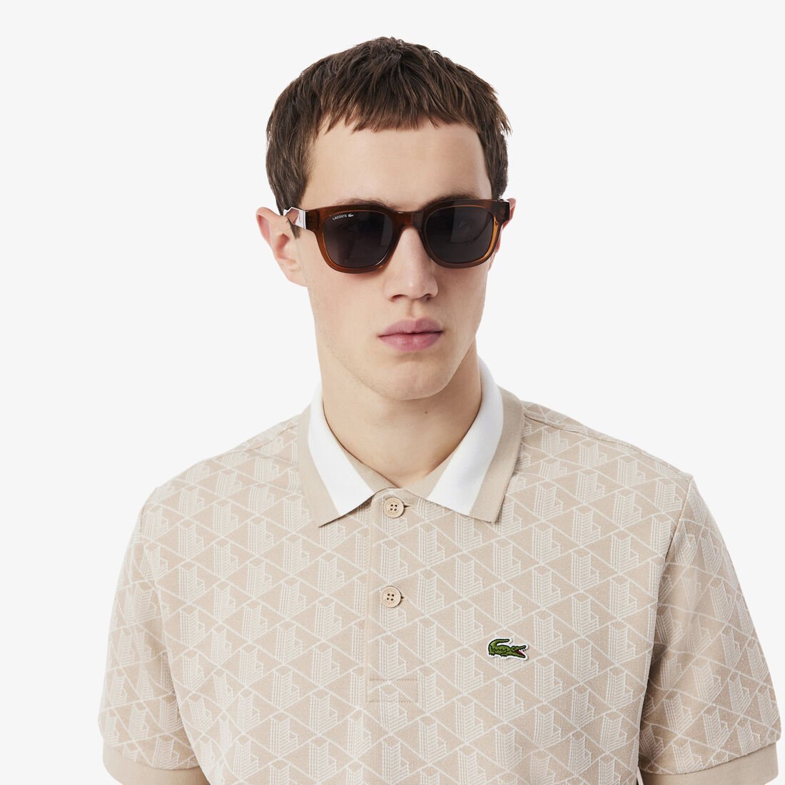 Classic Fit Monogram Jacquard Polo Shirt Classic Fit Monogram Jacquard Polo Shirt