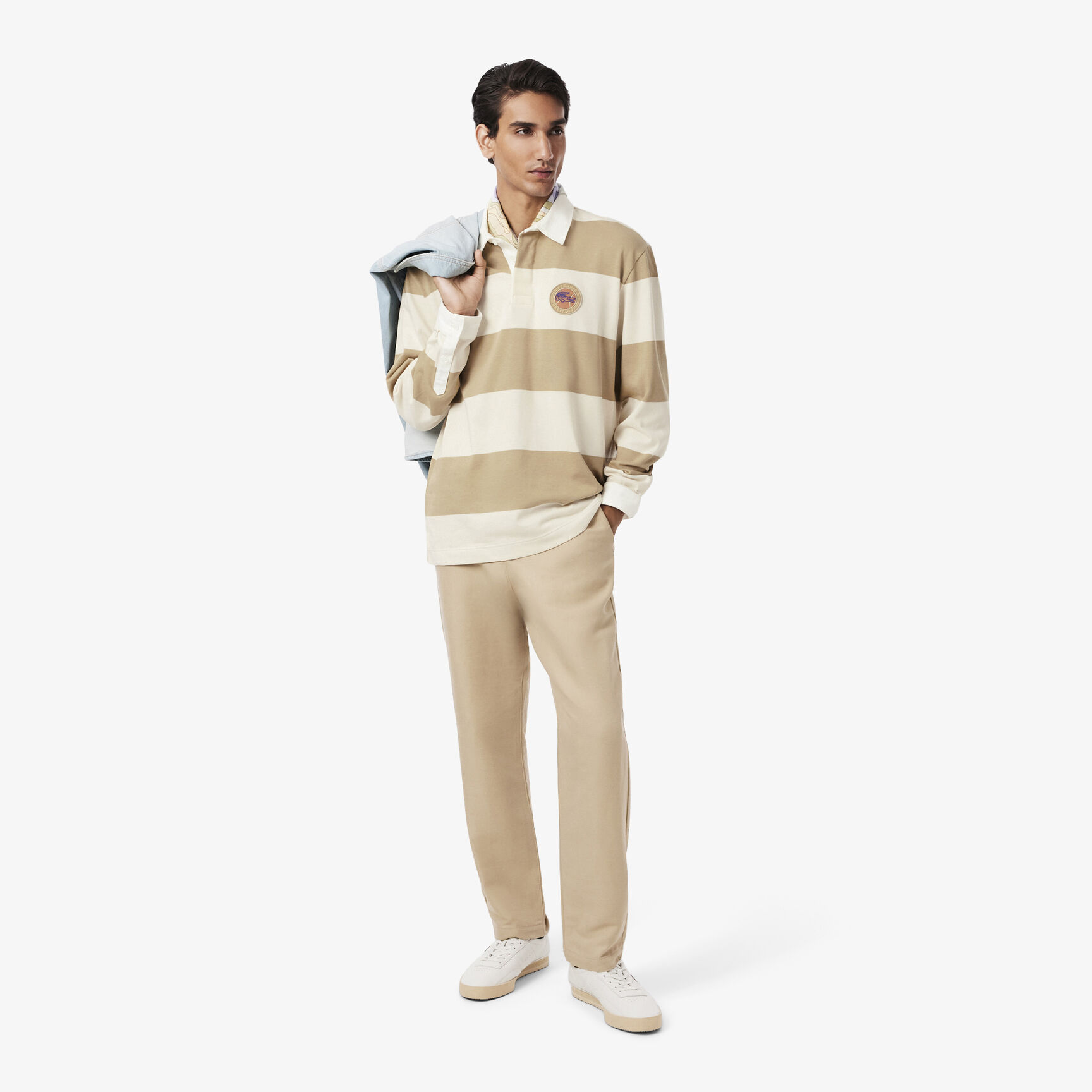 Relaxed Fit Striped Rugby Polo Shirt Relaxed Fit Striped Rugby Polo Shirt