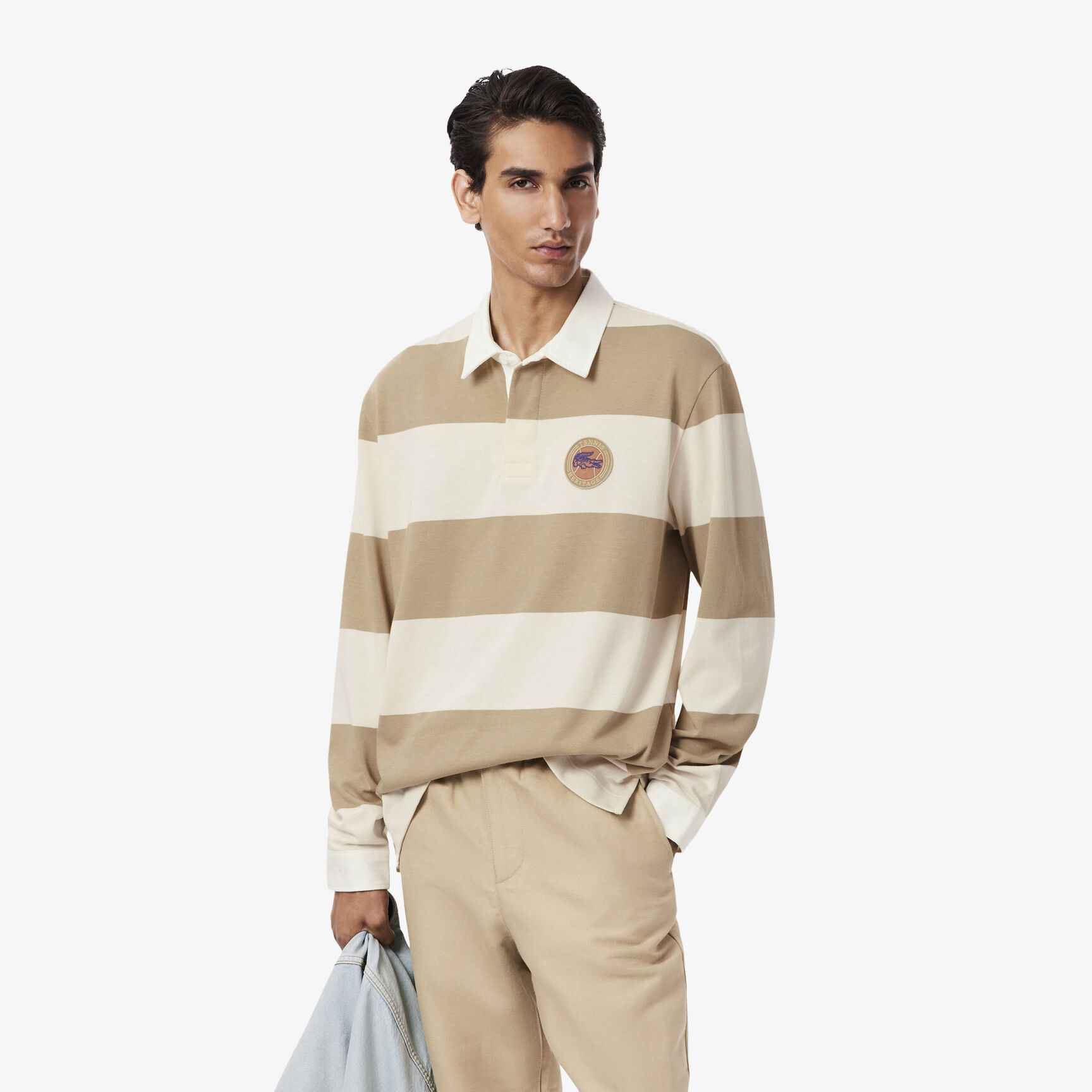 Relaxed Fit Striped Rugby Polo Shirt Relaxed Fit Striped Rugby Polo Shirt