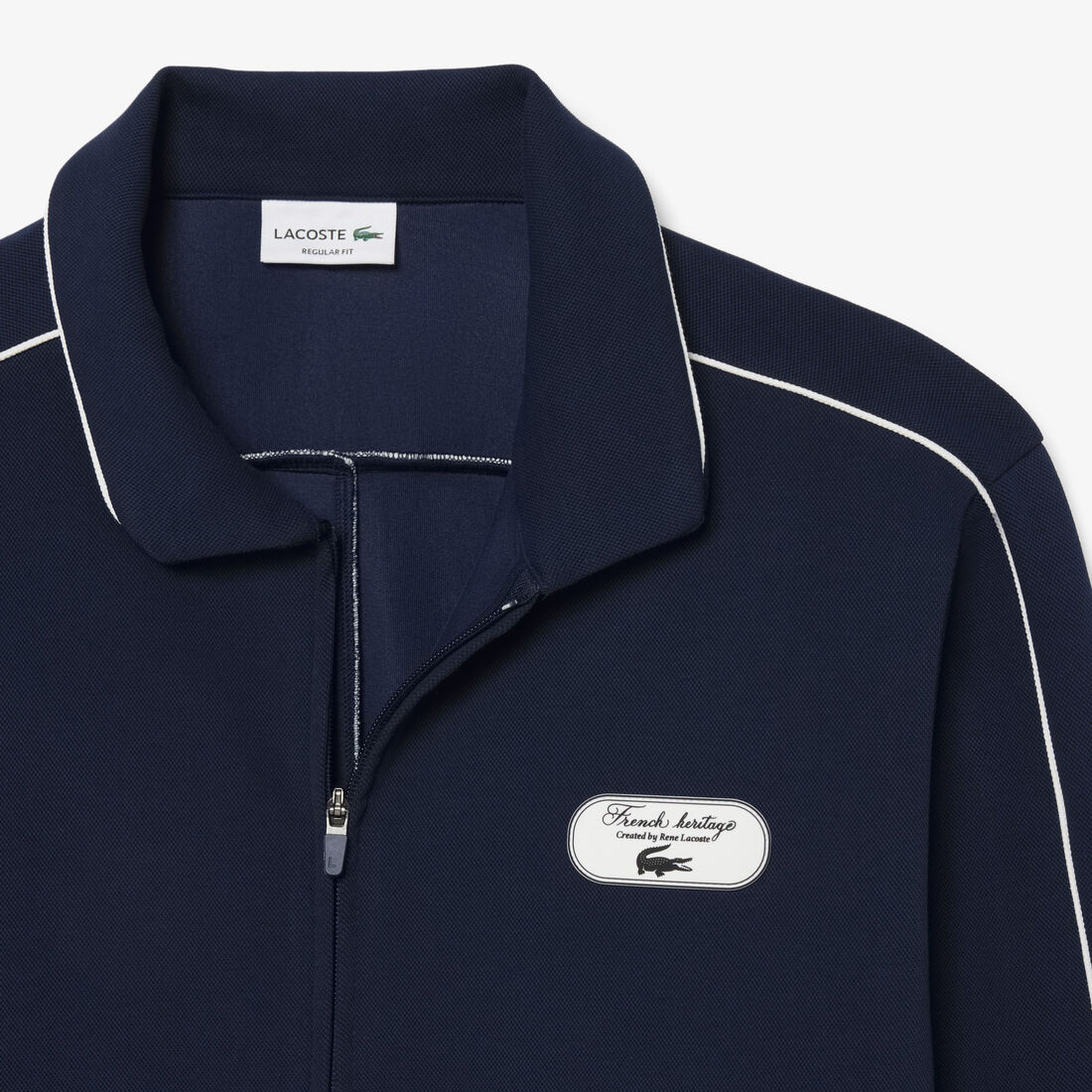 Tennis Heritage Zipped Badge Accent Sweatshirt lacoste tennis heritage zipped badge accent sweatshirt
