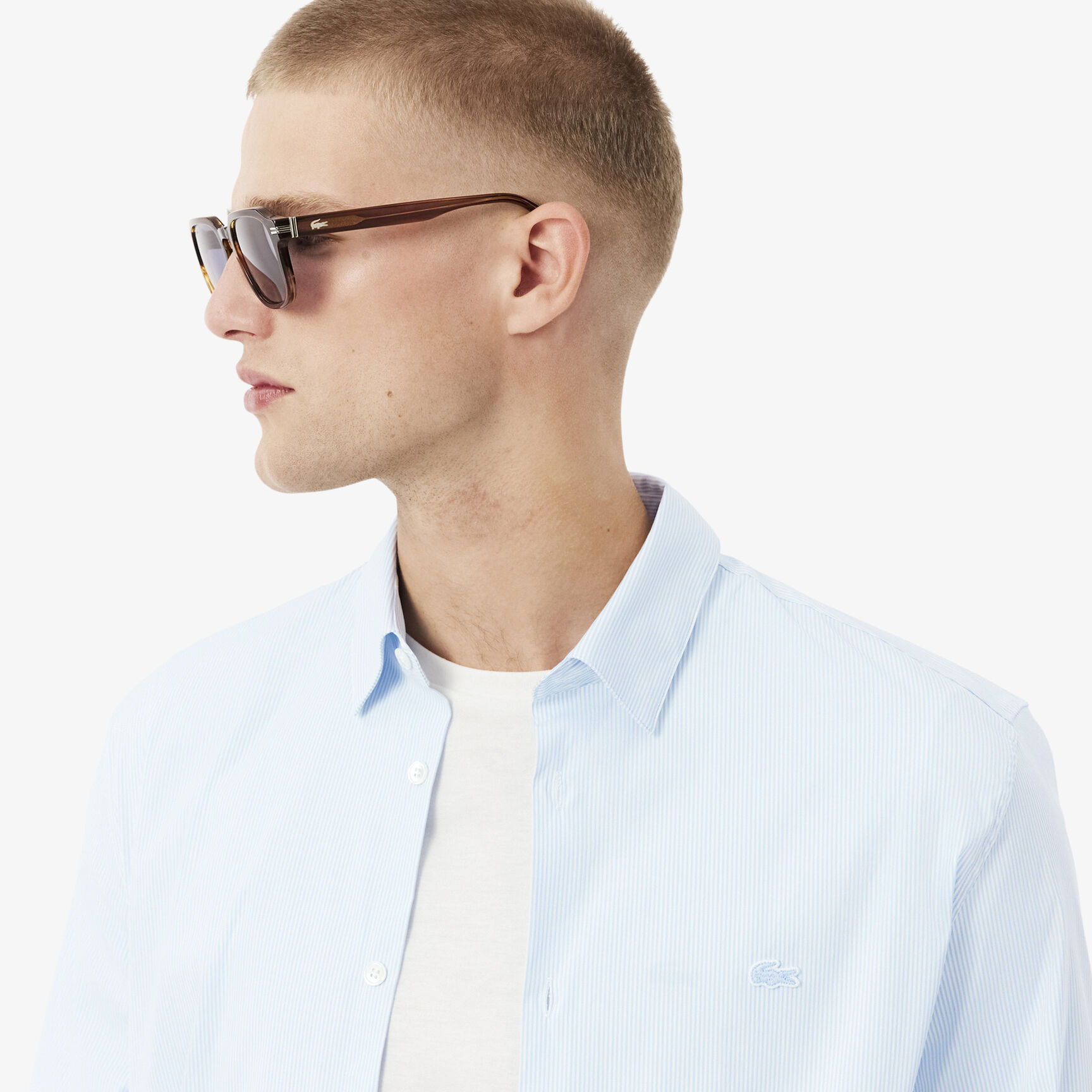 Slim Fit Striped Stretch Poplin Shirt Slim Fit Striped Stretch Poplin Shirt