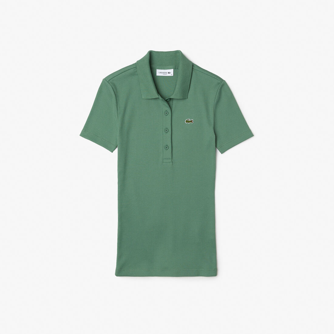 تيشيرت بولو L.12.D بقصة ضيقة من القطن المضلع