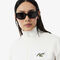 lacoste high neck zipped fleece badge sweatshirt