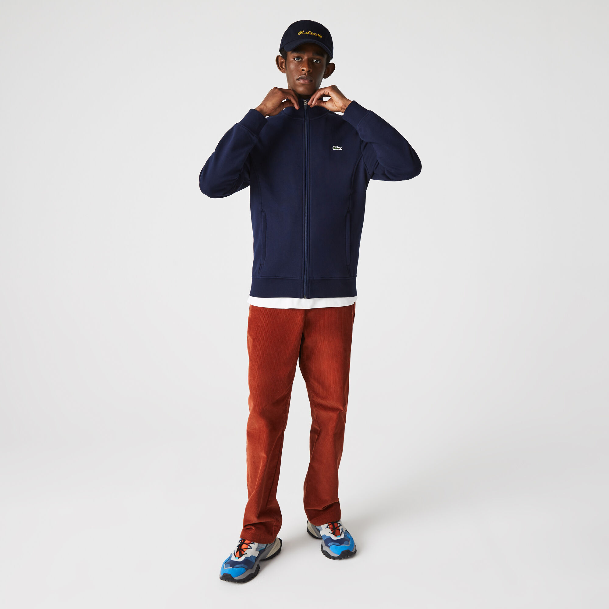 Buy Men s Lacoste SPORT Cotton Blend Fleece Zip Sweatshirt Lacoste QA