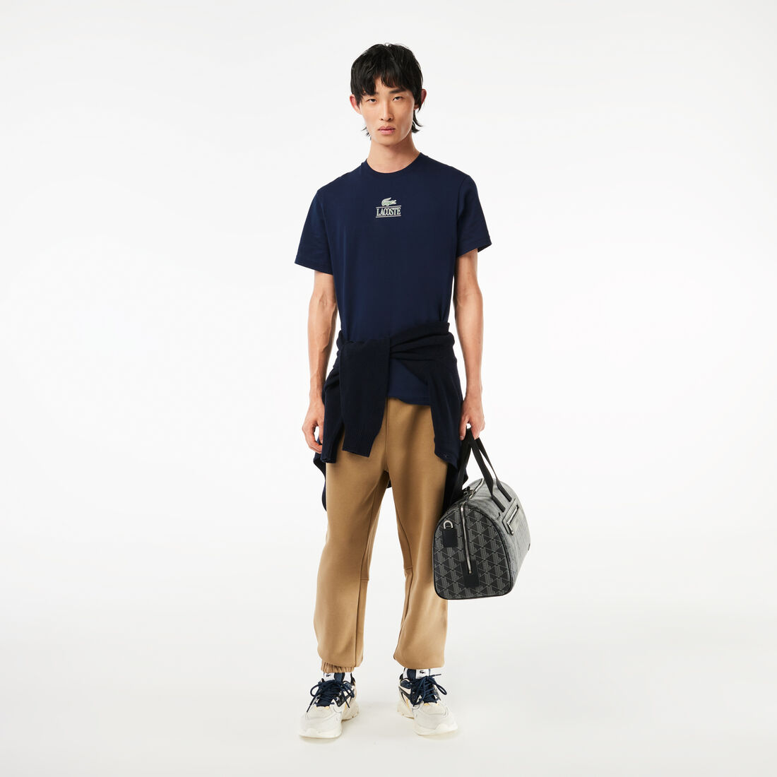 تي شيرت جيرسيه قطن بطبعة مميزة لكلمة Lacoste تي شيرت جيرسيه قطن بطبعة مميزة لكلمة Lacoste