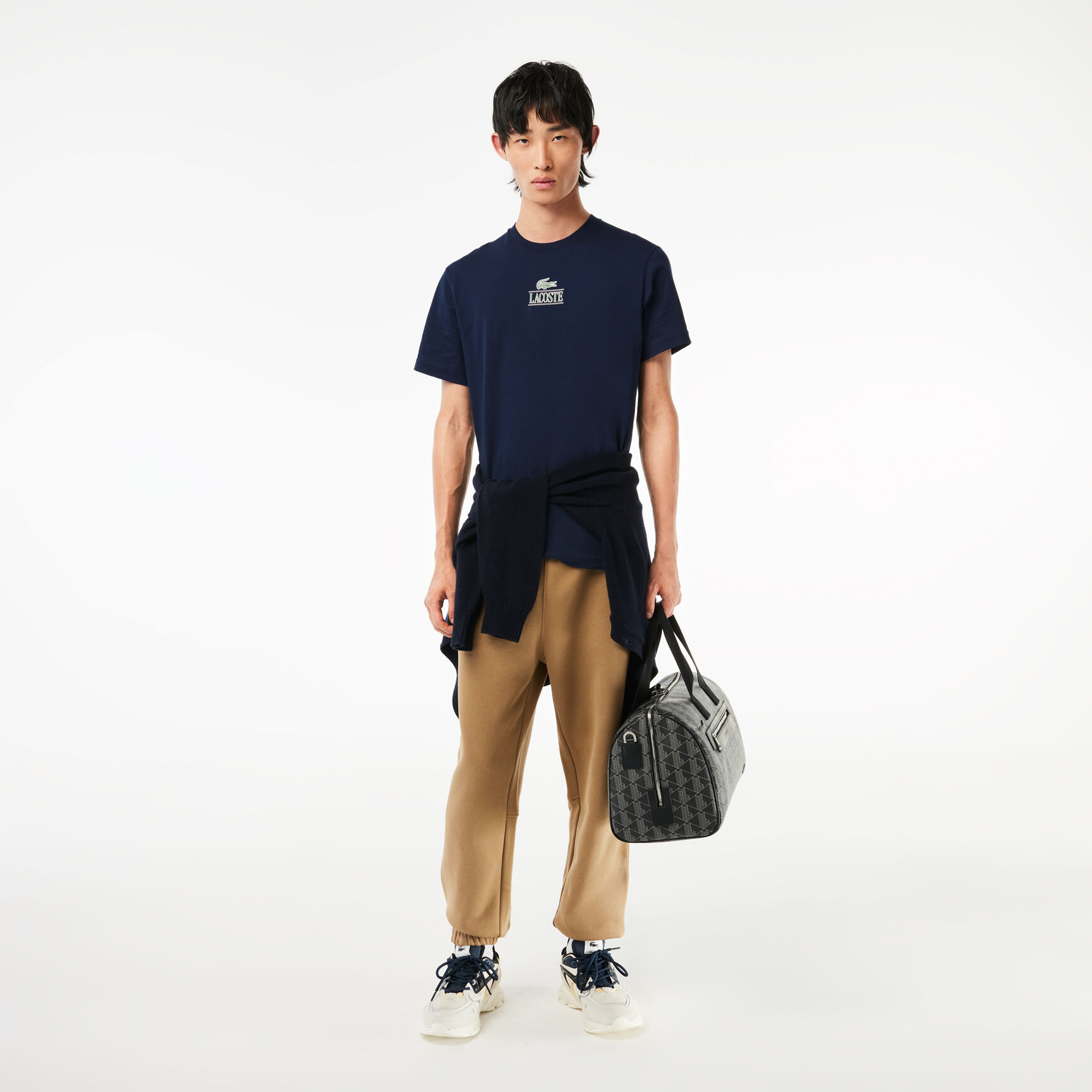 تي شيرت جيرسيه قطن بطبعة مميزة لكلمة Lacoste تي شيرت جيرسيه قطن بطبعة مميزة لكلمة Lacoste