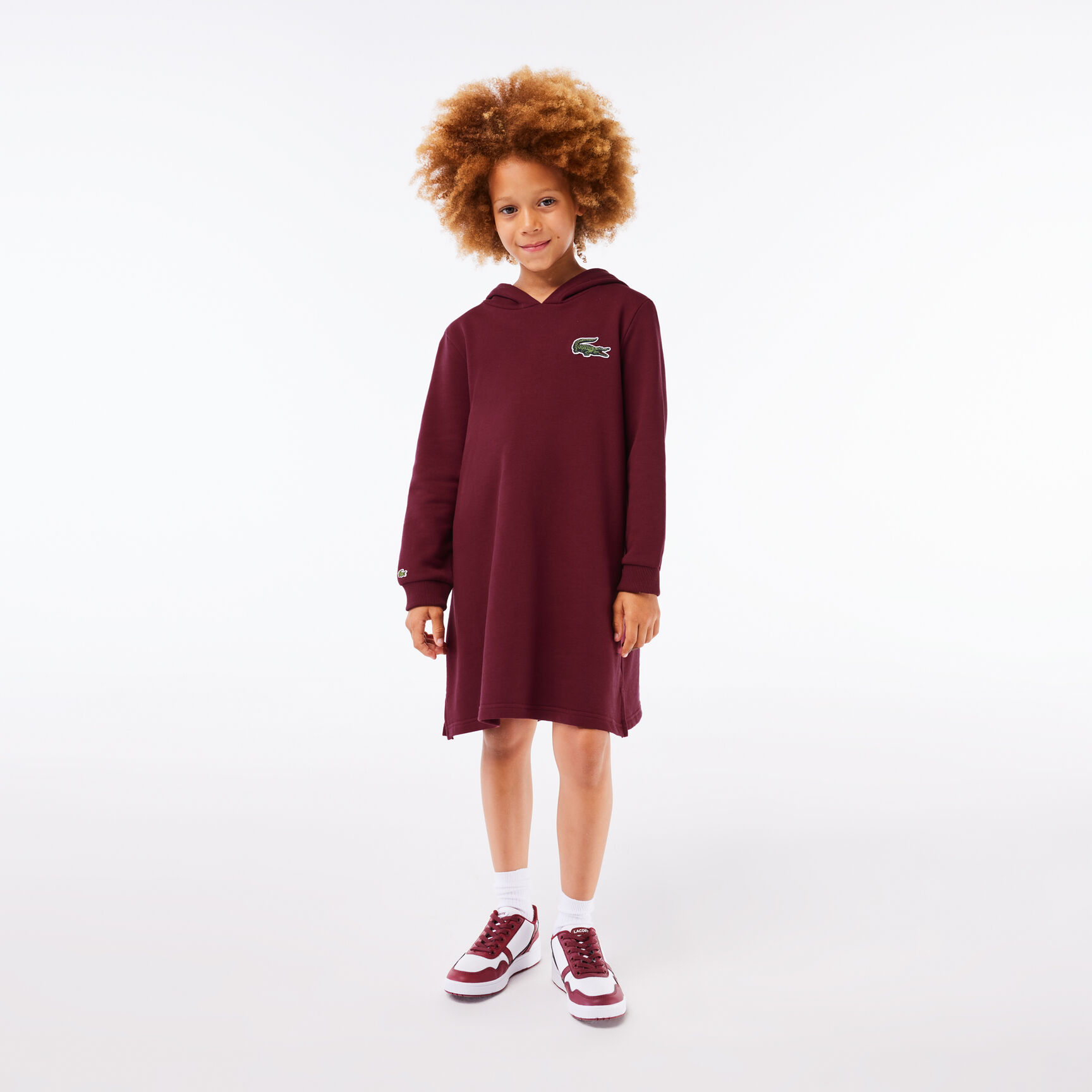 Hooded Cotton Fleece Sweatshirt Dress Hooded Cotton Fleece Sweatshirt Dress