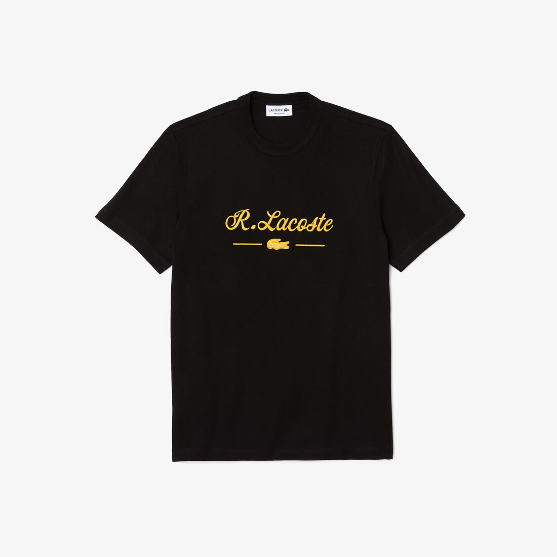 Men's Crew Neck Signature Embroidery Cotton T-shirt Men's Crew Neck Signature Embroidery Cotton T-shirt