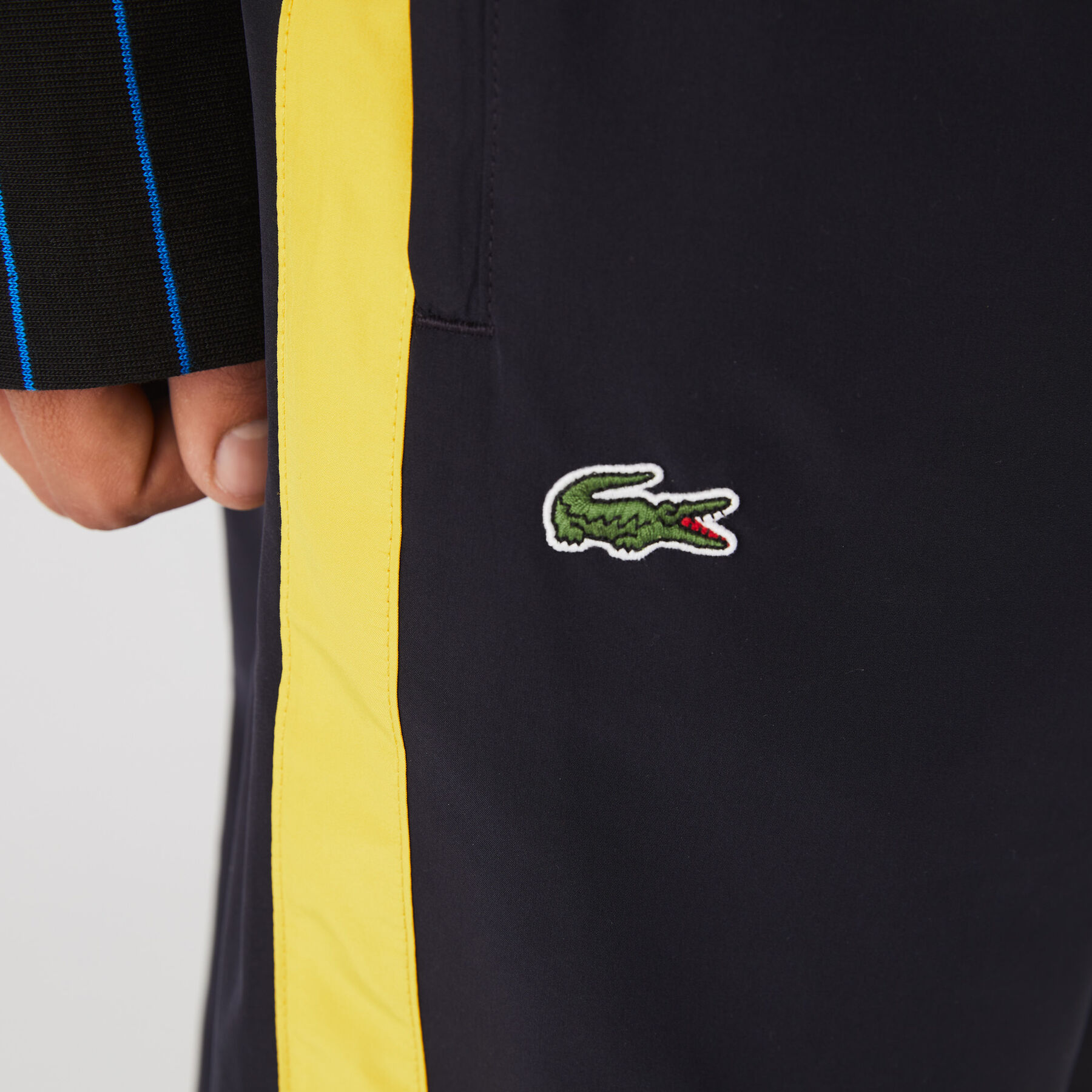 Men's Contrast Striped Water-Repellant Tracksuit Pants lacoste men s contrast striped water repellant tracksuit pants