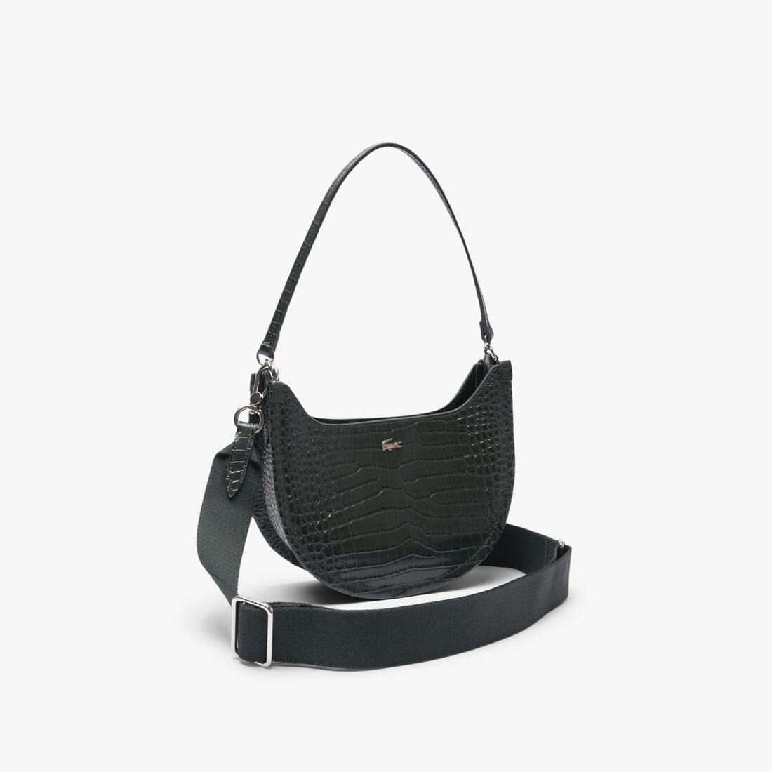 حقيبة شانتاكو صغيرة من الجلد المنقوش على شكل نصف قمر حقيبة شانتاكو صغيرة من الجلد المنقوش على شكل نصف قمر