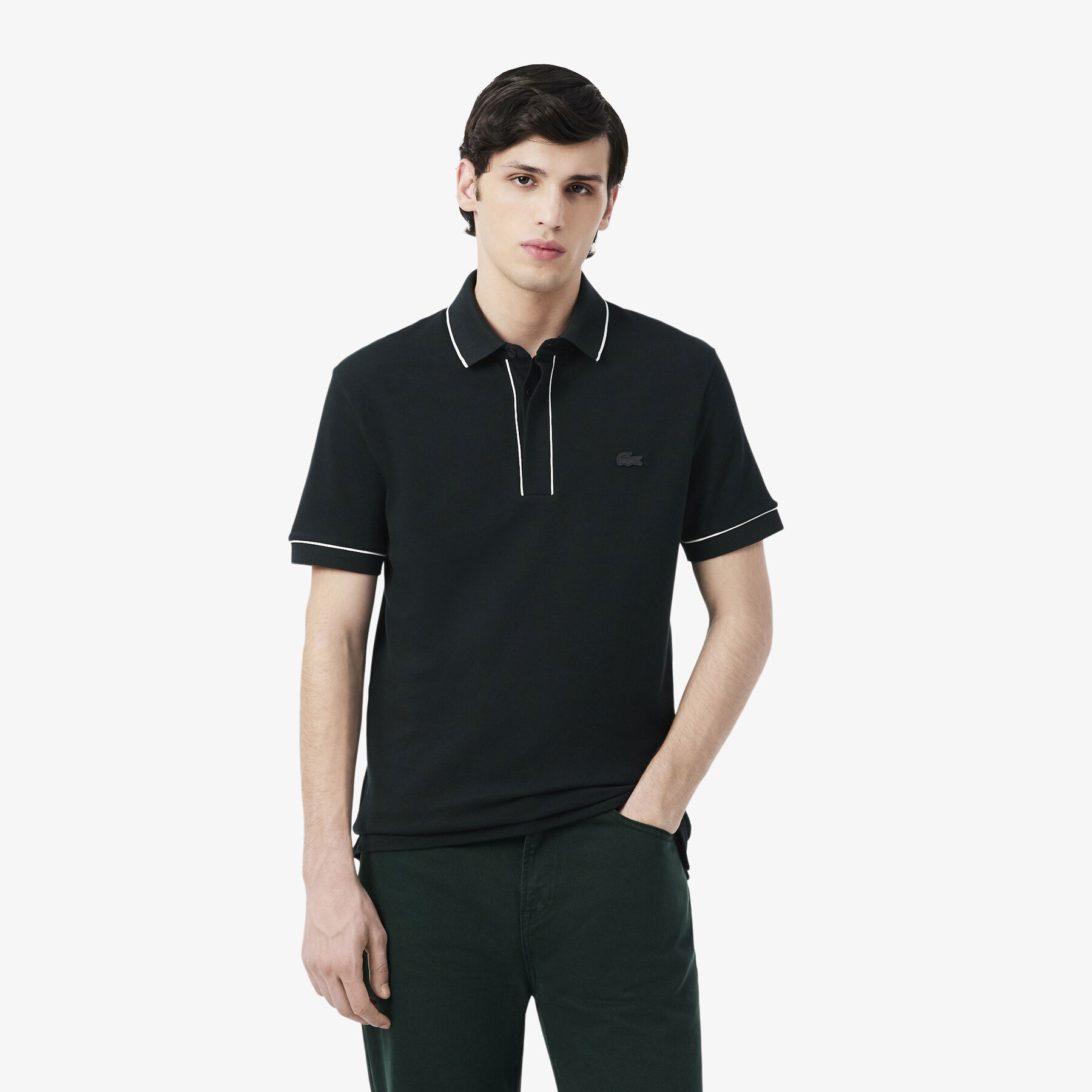 lacoste regular fit paris stretch pique polo shirt