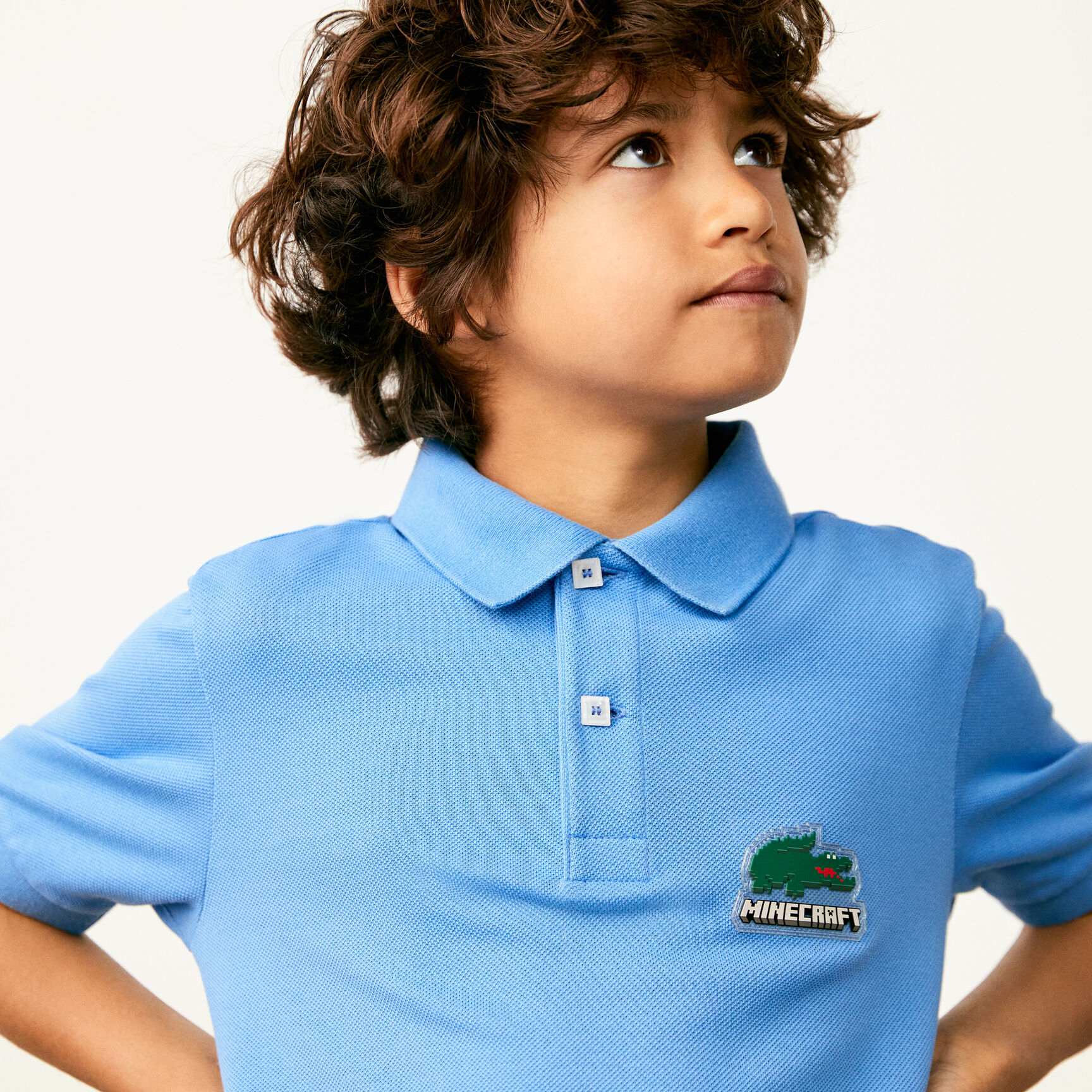 تيشيرت بولو بيكيه قطن عضوي مجموعة Lacoste × Minecraft للأطفال تيشيرت بولو بيكيه قطن عضوي مجموعة Lacoste × Minecraft للأطفال