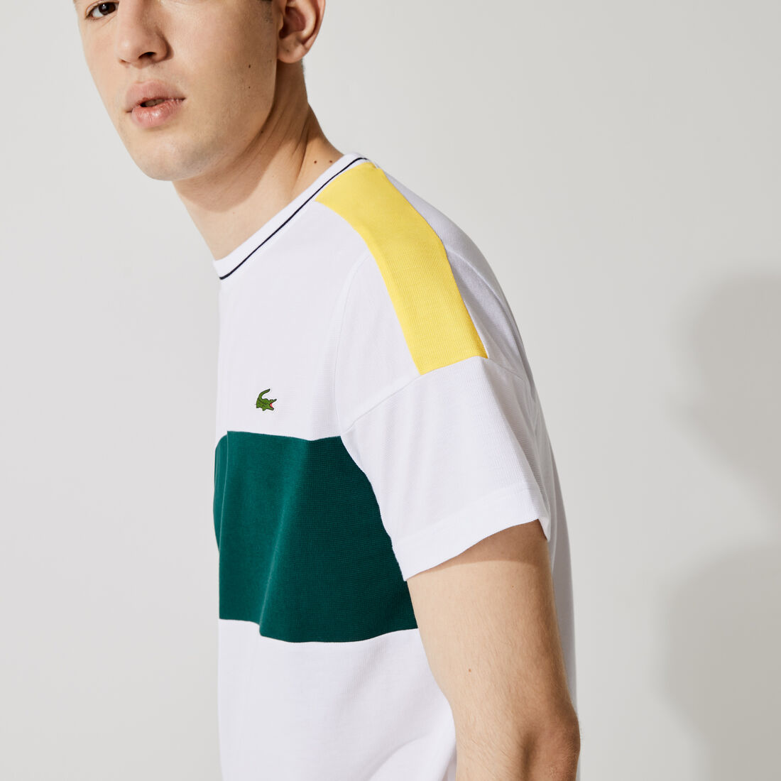 Men&rsquo;s Lacoste SPORT Ultra-Light Colorblock Cotton T-shirt