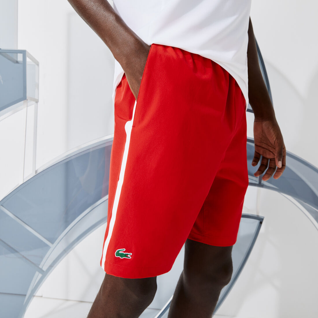 Men’s Lacoste SPORT x Novak Djokovic Breathable Stretch Shorts Men’s Lacoste SPORT x Novak Djokovic Breathable Stretch Shorts
