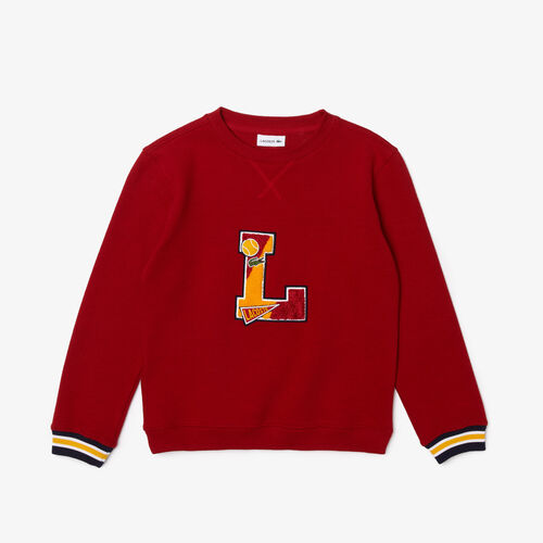 Boys’ Crew Neck L Badge Cotton Sweater