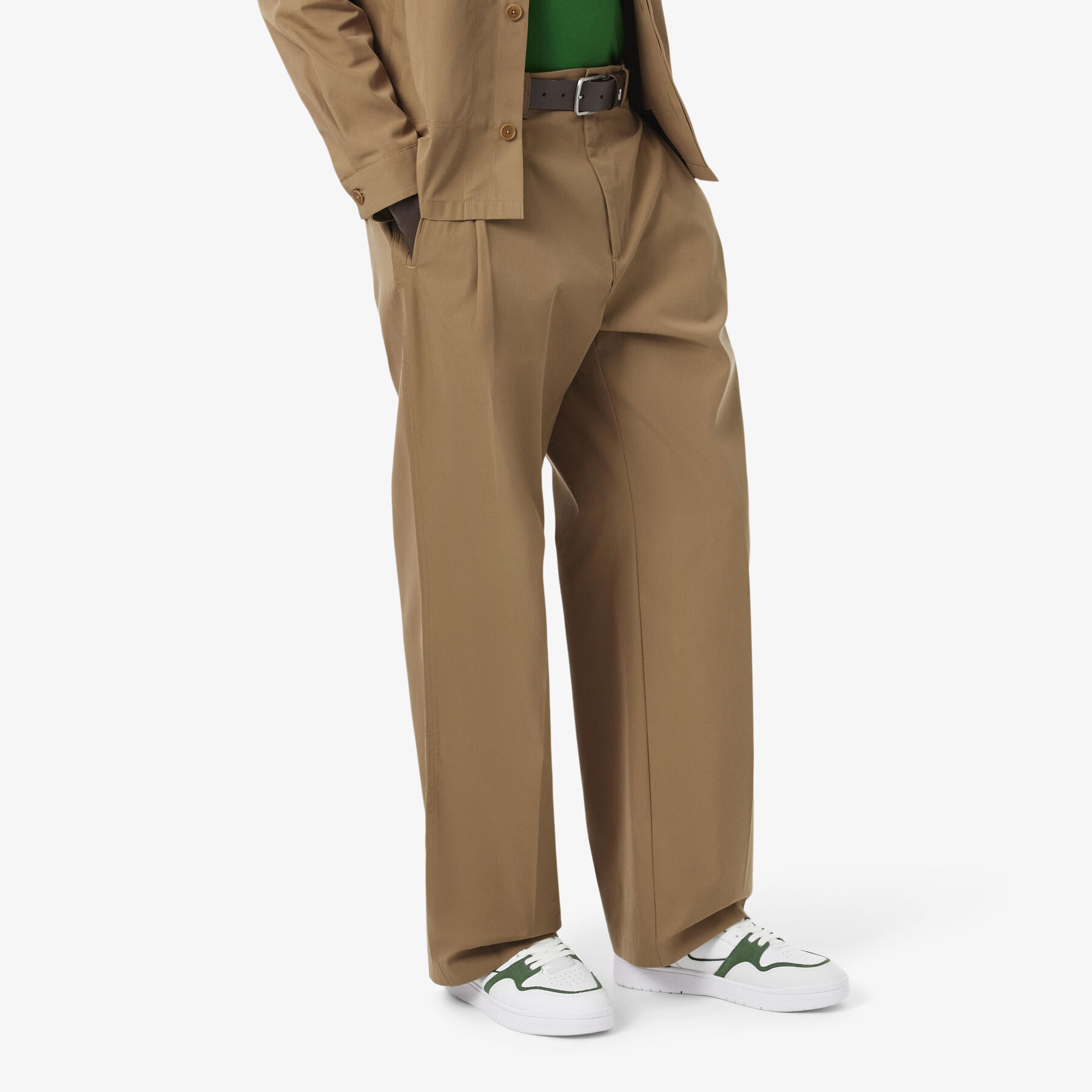 Loose Fit Pleated Twill Pants lacoste loose fit pleated twill pants