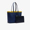 Women's Anna Reversible Contrast Band Coated Canvas Tote Bag lacoste women s anna reversible contrast band coated canvas tote bag