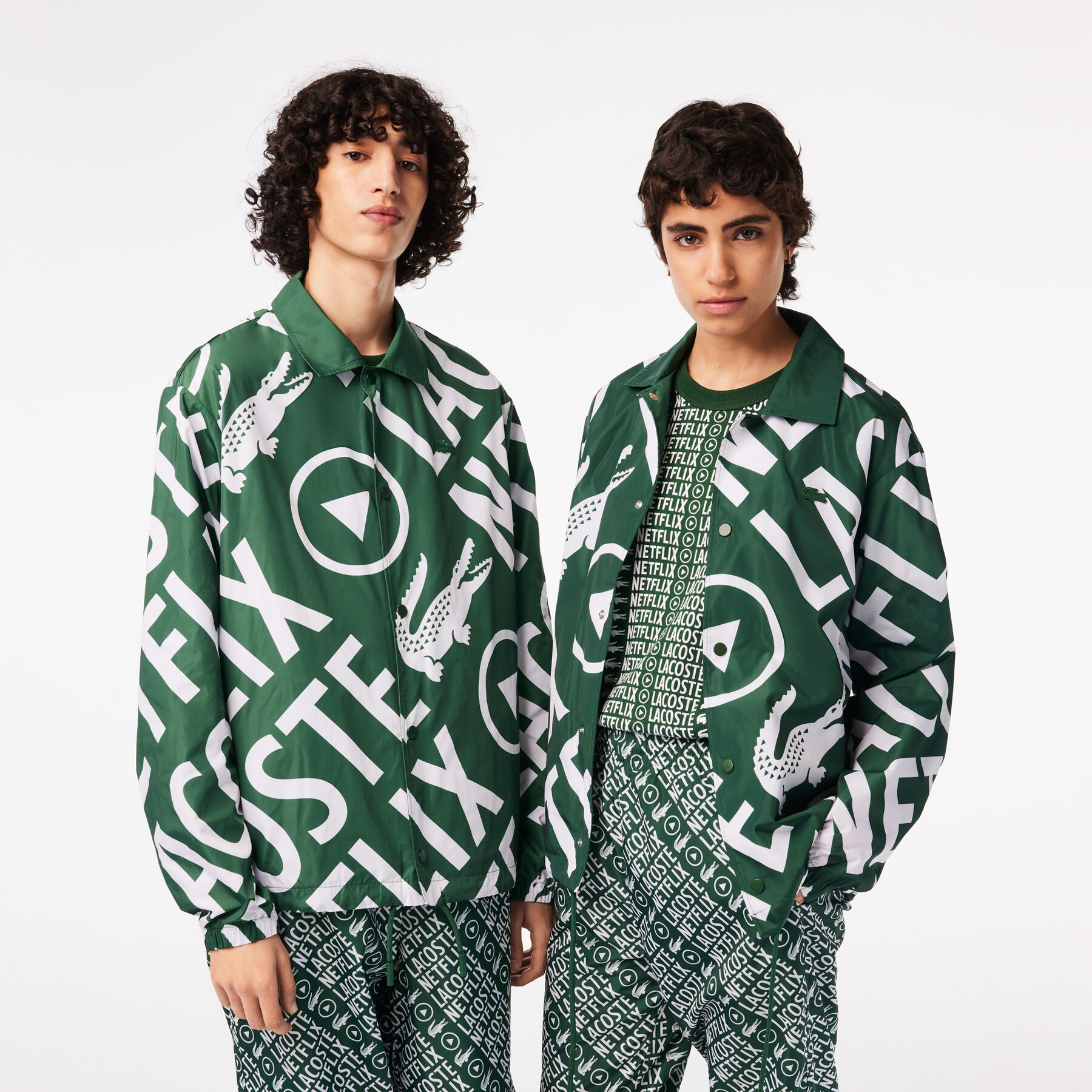 Unisex Lacoste x Netflix Printed Polo Jacket unisex lacoste x netflix printed polo jacket