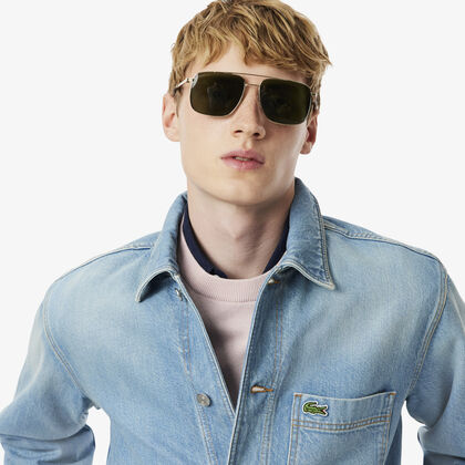 Heavy Cotton Denim Overshirt Jacket
