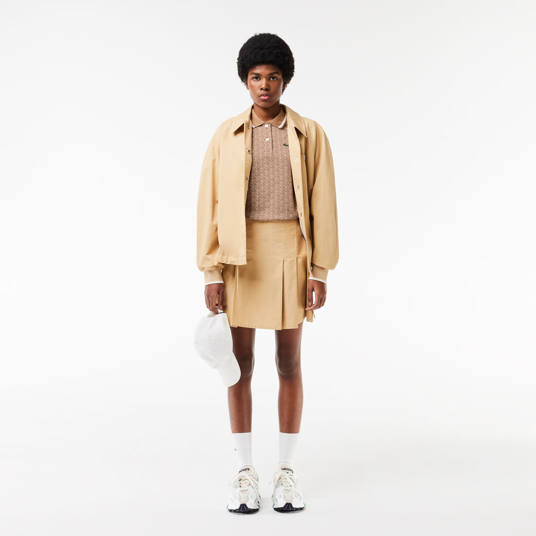 تي شيرت بولو لاكوست قطن طري بقصّة ضيقة للنساء تي شيرت بولو لاكوست قطن طري بقصّة ضيقة للنساء