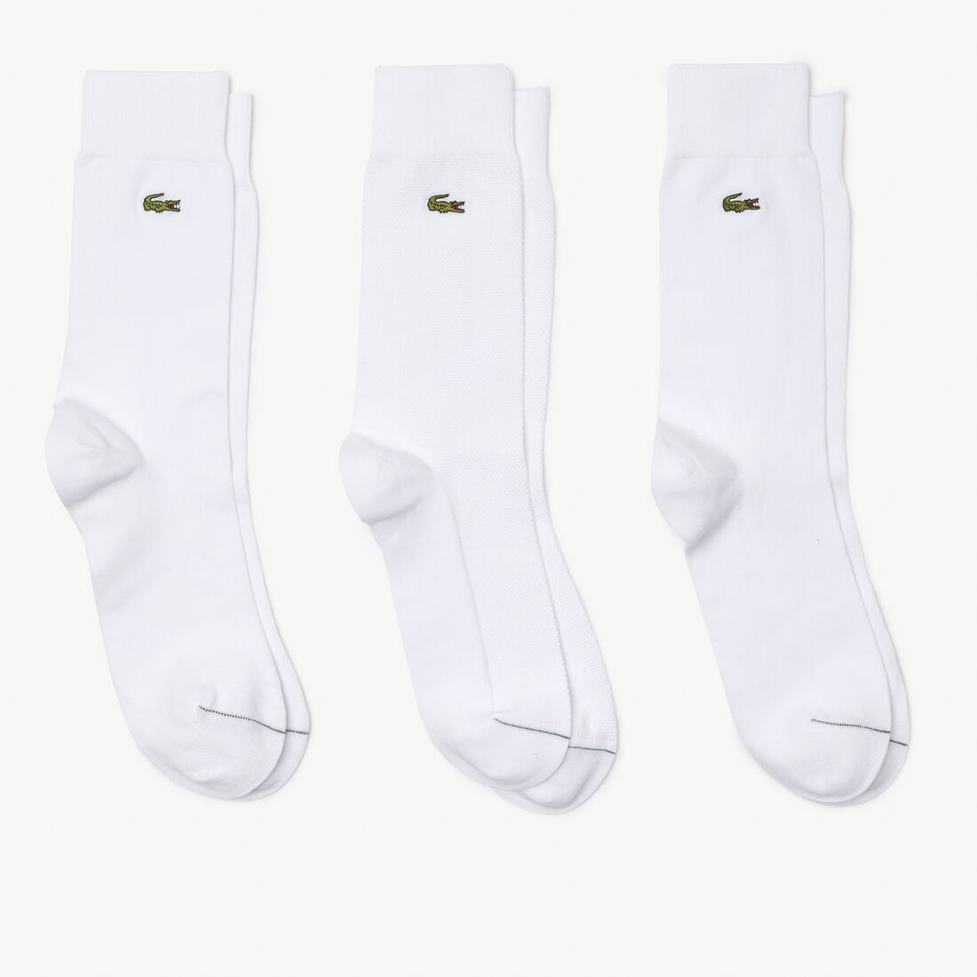 Unisex High-Cut Cotton Piqué Socks Three-Pack