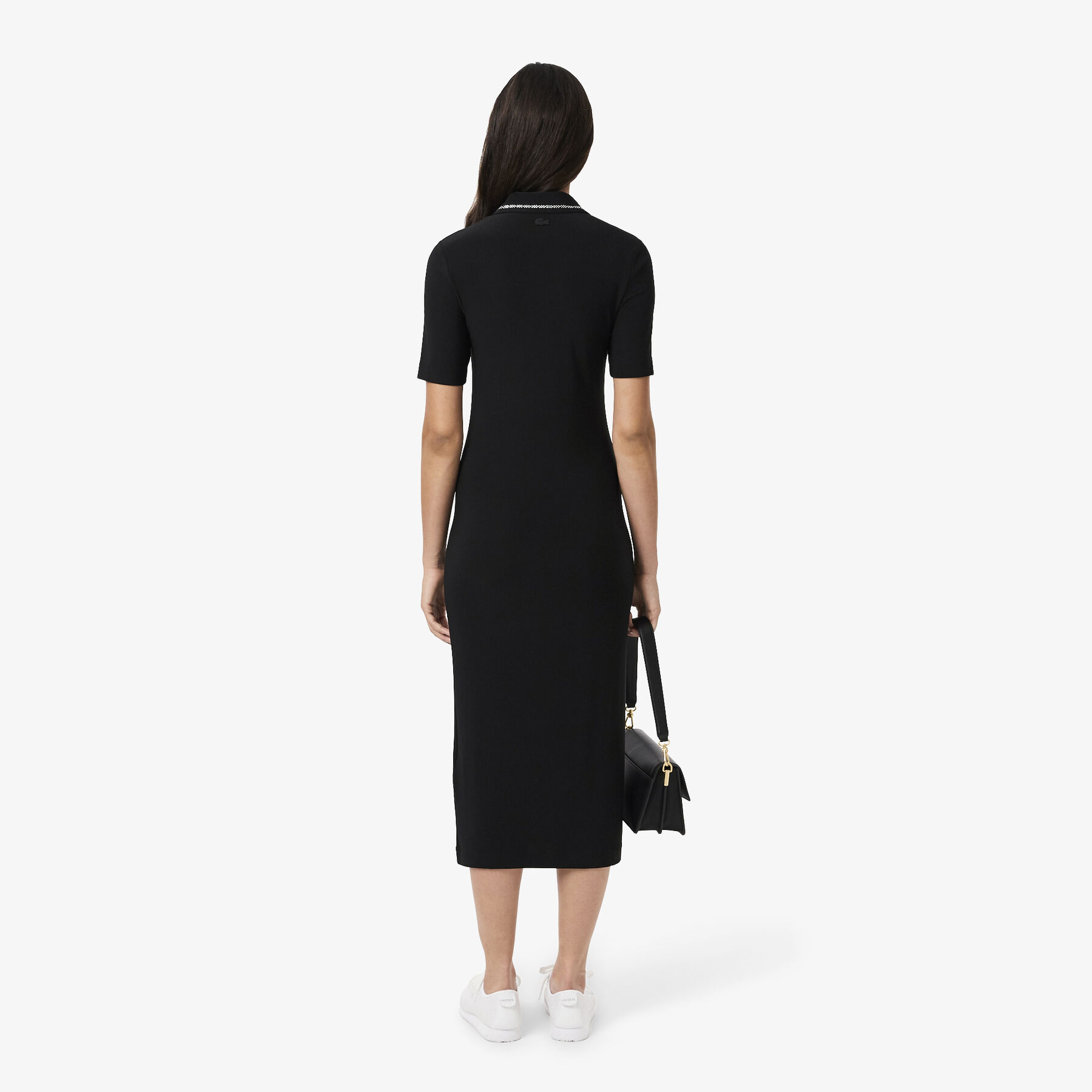 Slim Fit Diamante Crocodile Polo Collar Dress lacoste slim fit diamante crocodile polo collar dress