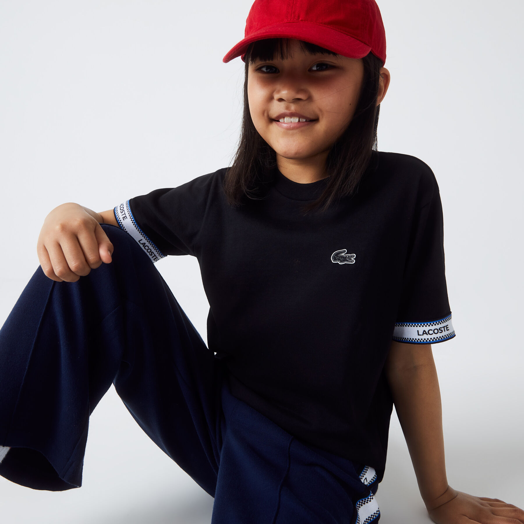 Girls' Lacoste Branded Short T-shirt girls lacoste branded short t shirt