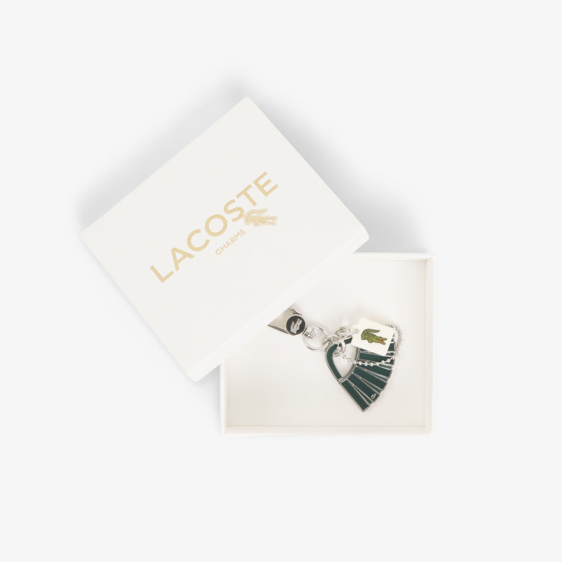 lacoste lenglen l charms key ring