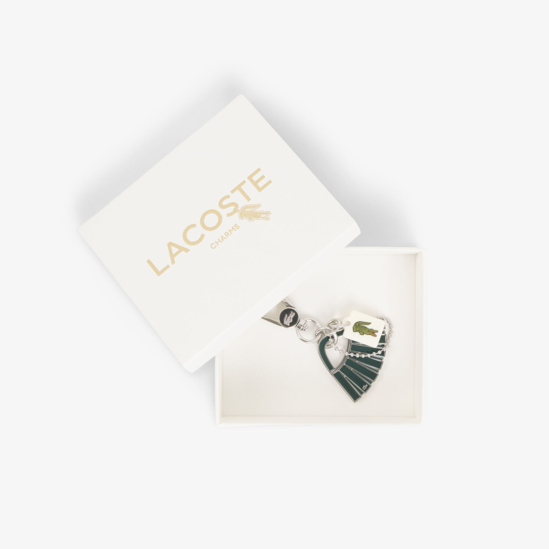 lacoste lenglen l charms key ring