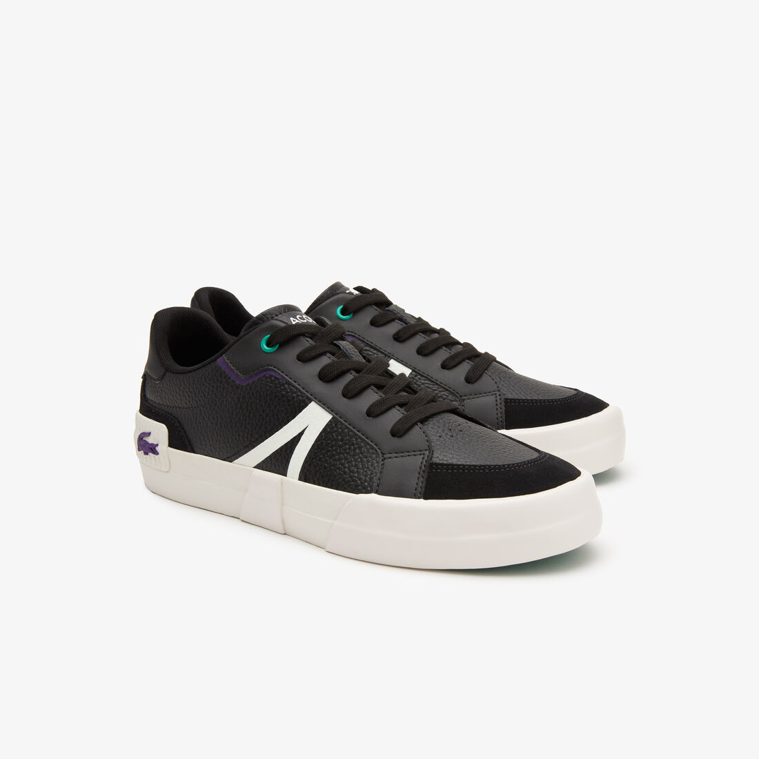 Men's Lacoste L004 Leather Colour-Pop Trainers Men's Lacoste L004 Leather Colour-Pop Trainers