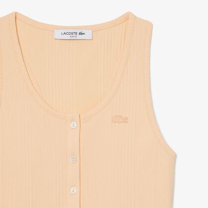 Slim Fit Ribbed Cotton Tank Top