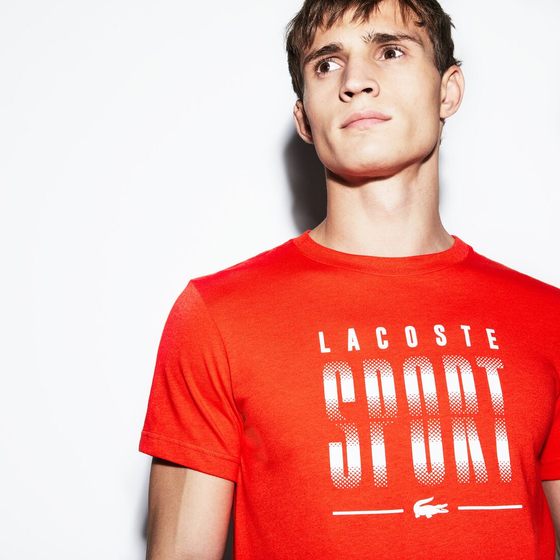 Men's Lacoste SPORT Crew Neck Lettered Tech Jersey Tennis T-shirt