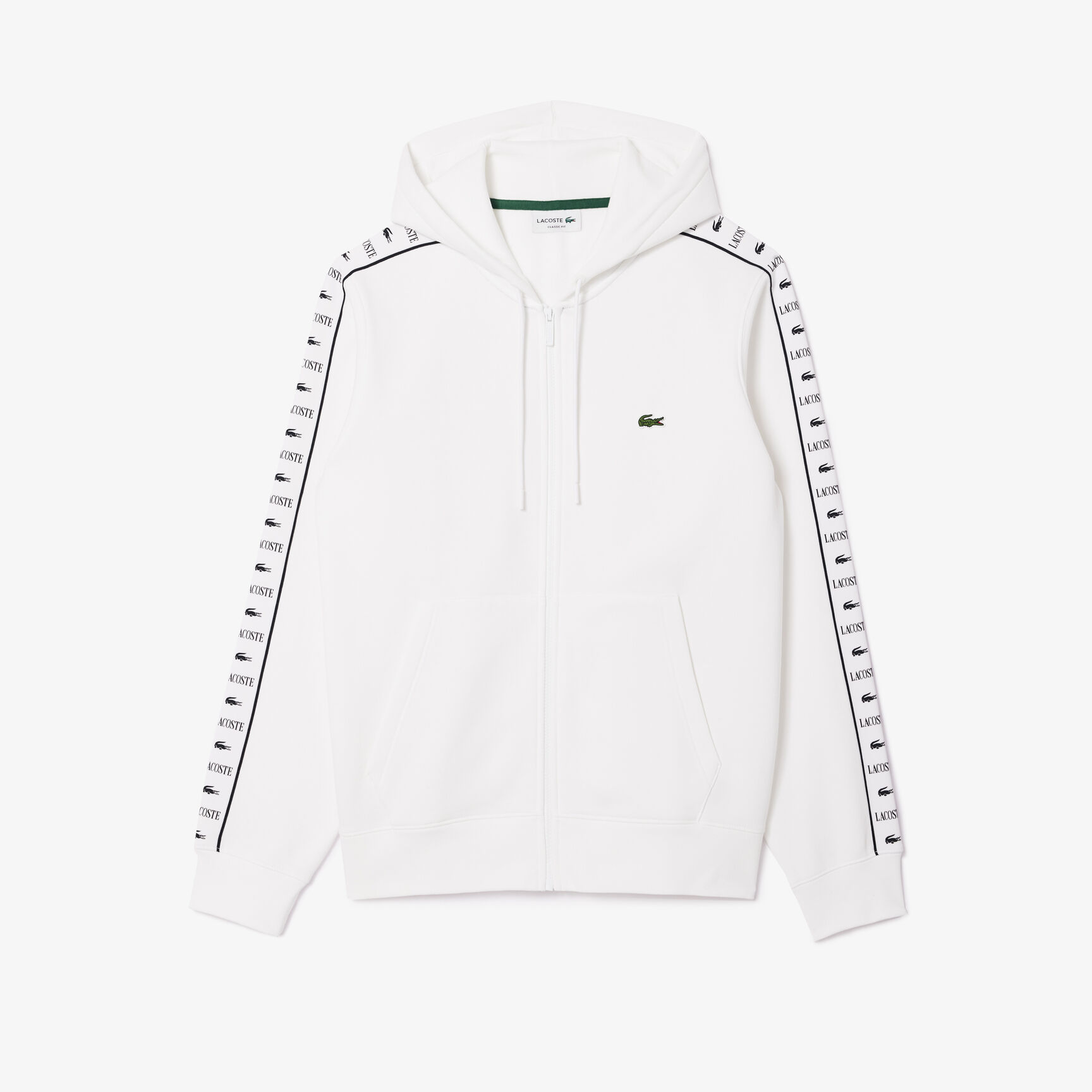 Logo Stripe Zip-Up Hoodie