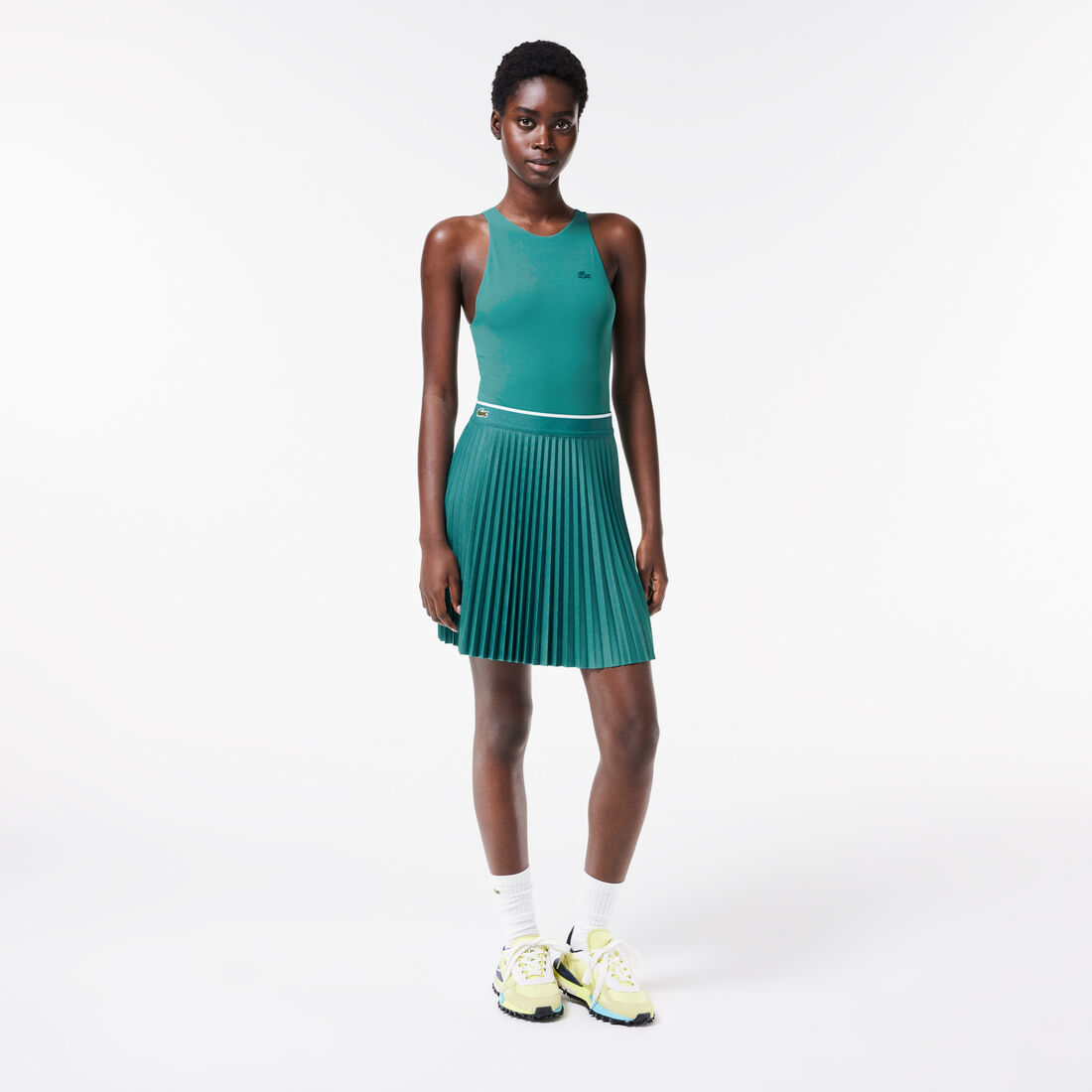 Short Pleated Elastic Waist Skirt