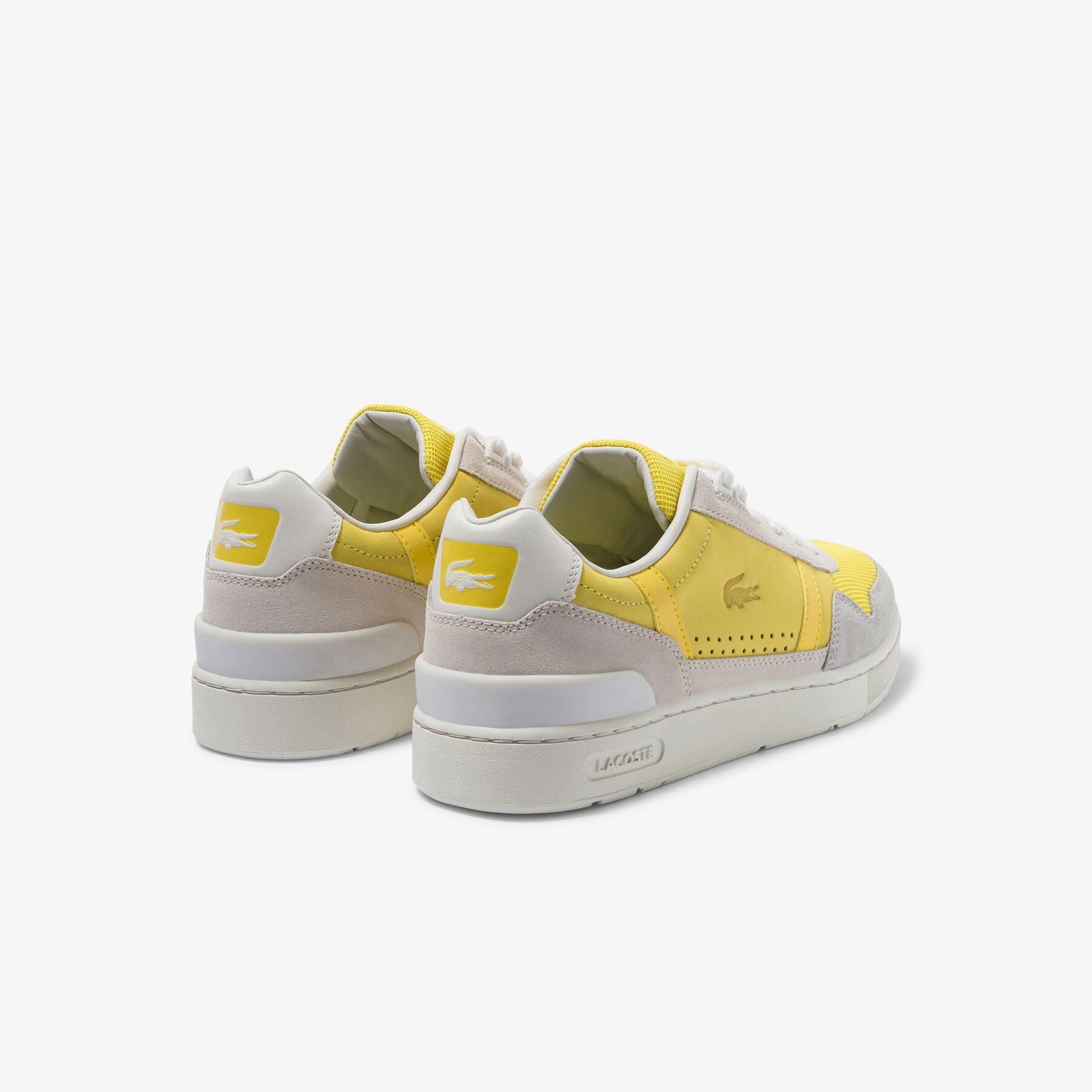 lacoste men s t clip suede sneakers