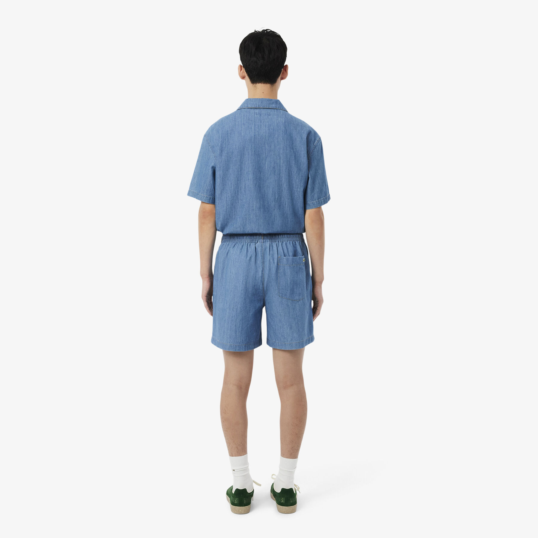 lacoste relaxed fit denim shorts