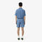lacoste relaxed fit denim shorts