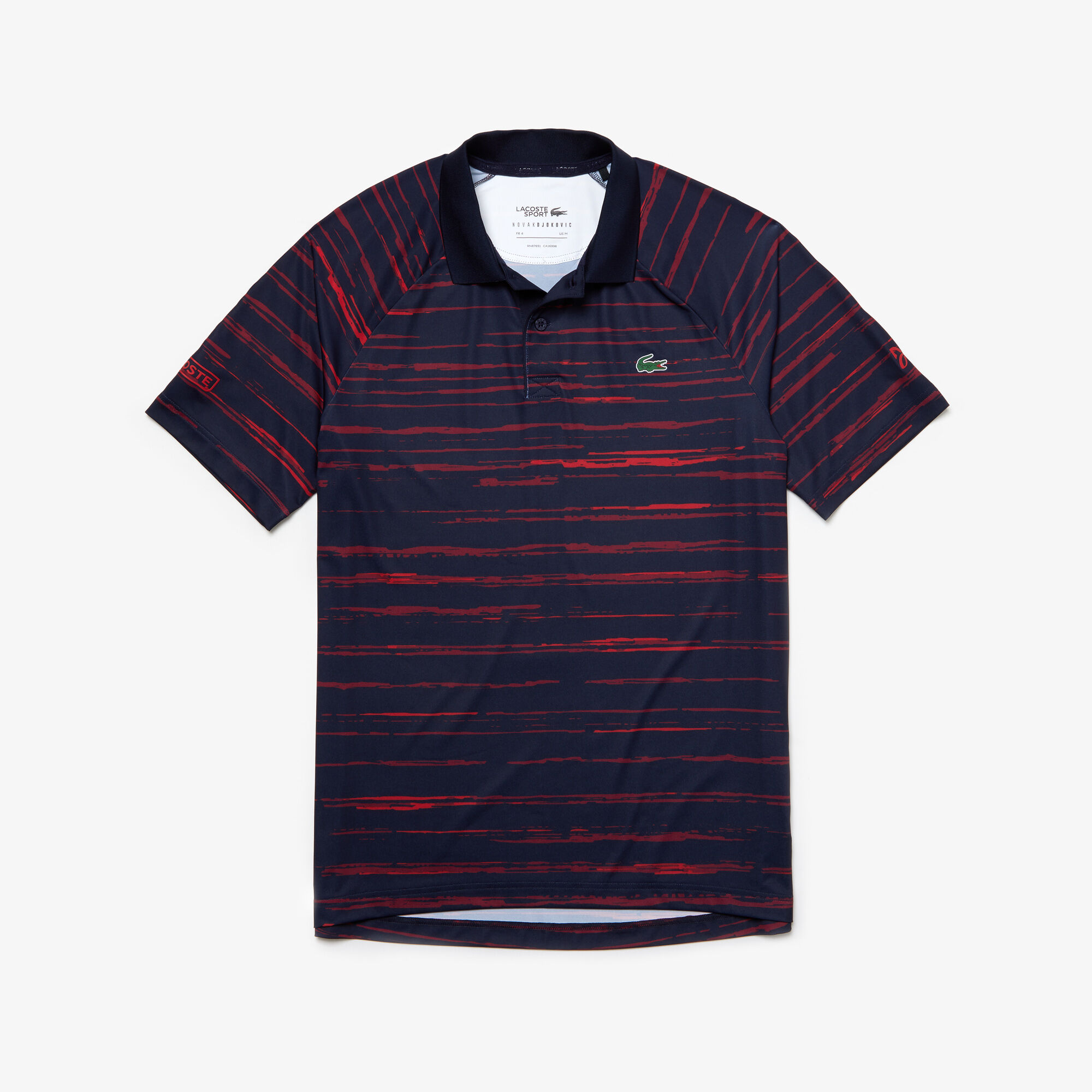 Men's Lacoste SPORT x Novak Djokovic Print Jersey Polo Shirt Men's Lacoste SPORT x Novak Djokovic Print Jersey Polo Shirt