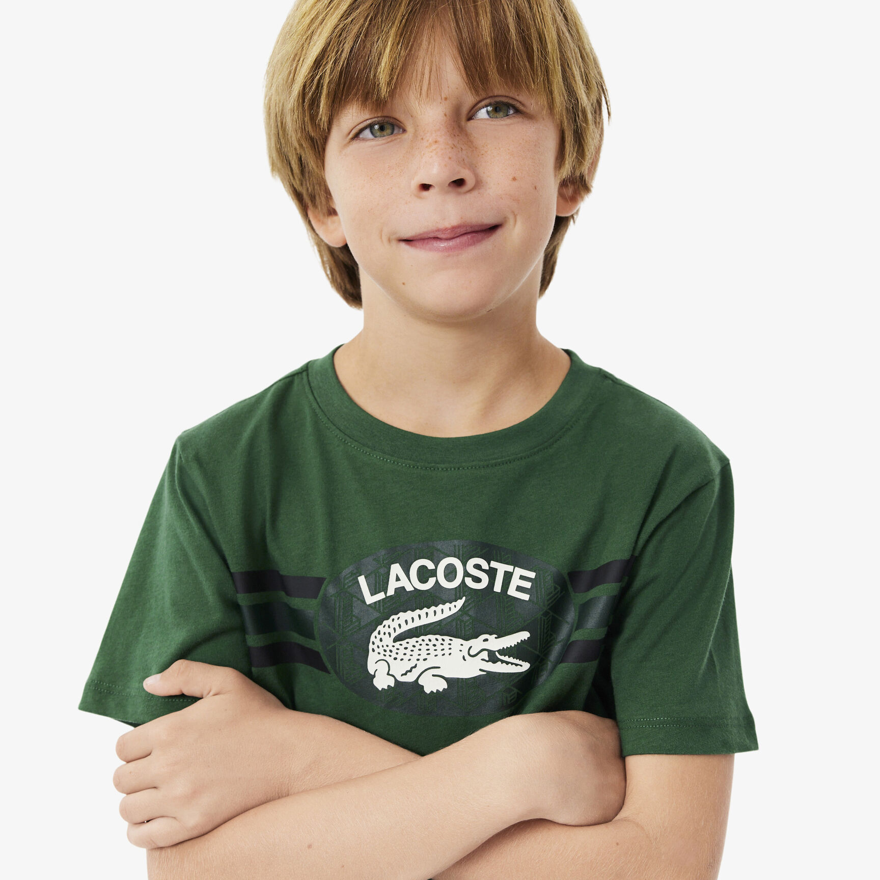 تي شيرت قطني بطبعة مونوغرام تي شيرت قطني بطبعة مونوغرام