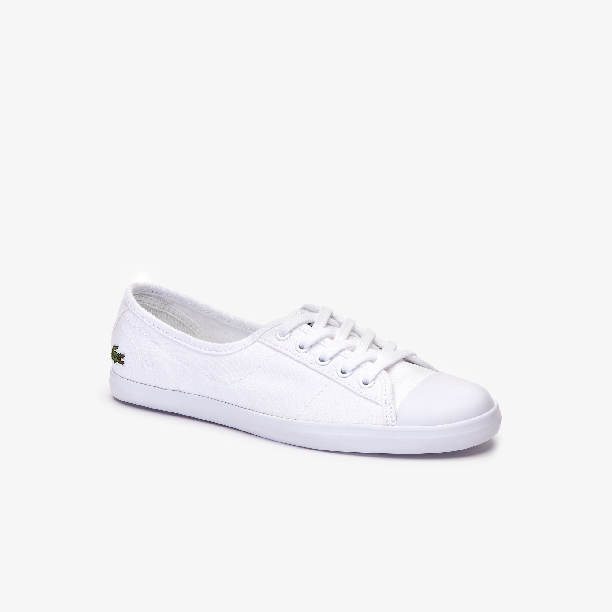 Canvas lacoste trainers womens deals