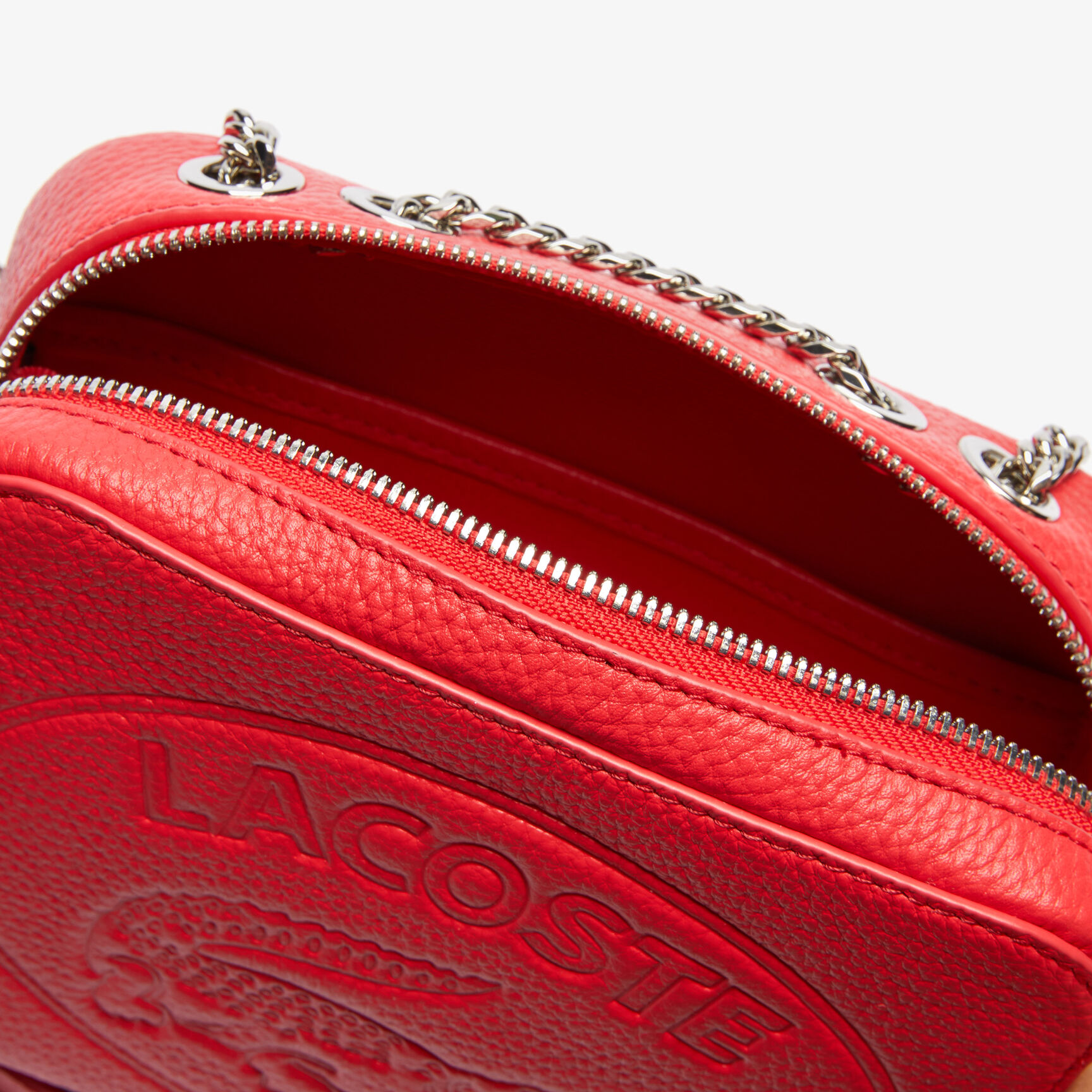 Women&rsquo;s Croco Crew Grained Leather Zip Shoulder Bag