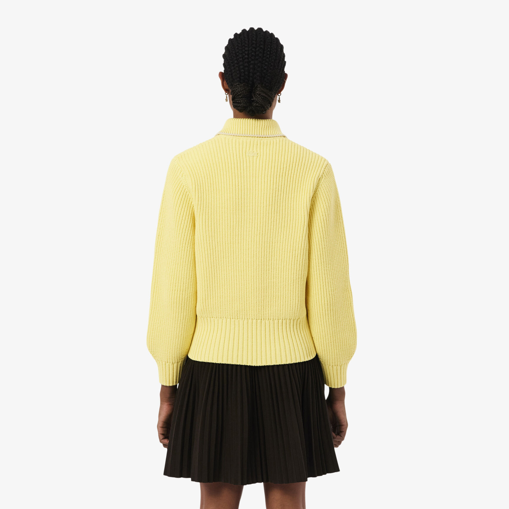 سترة مزينة بسحاب وشارة قطنية