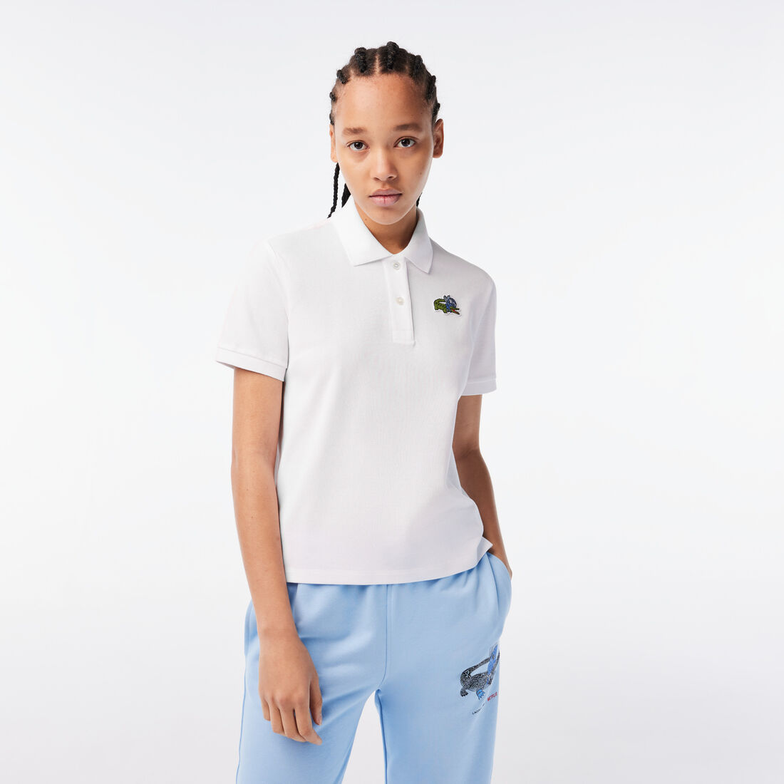 Women's Lacoste x Netflix Crocodile Show Print Polo Shirt