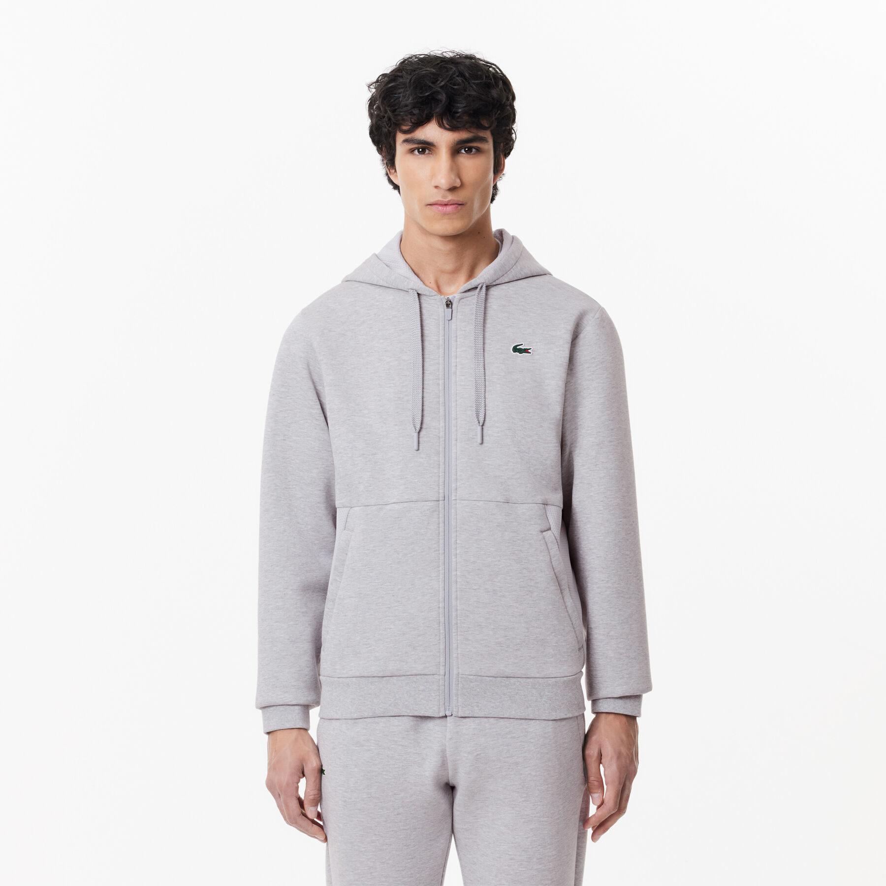 lacoste zipped sportsuit hoodie