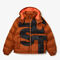 lacoste men s oversized branded water repellent short puffed jacket