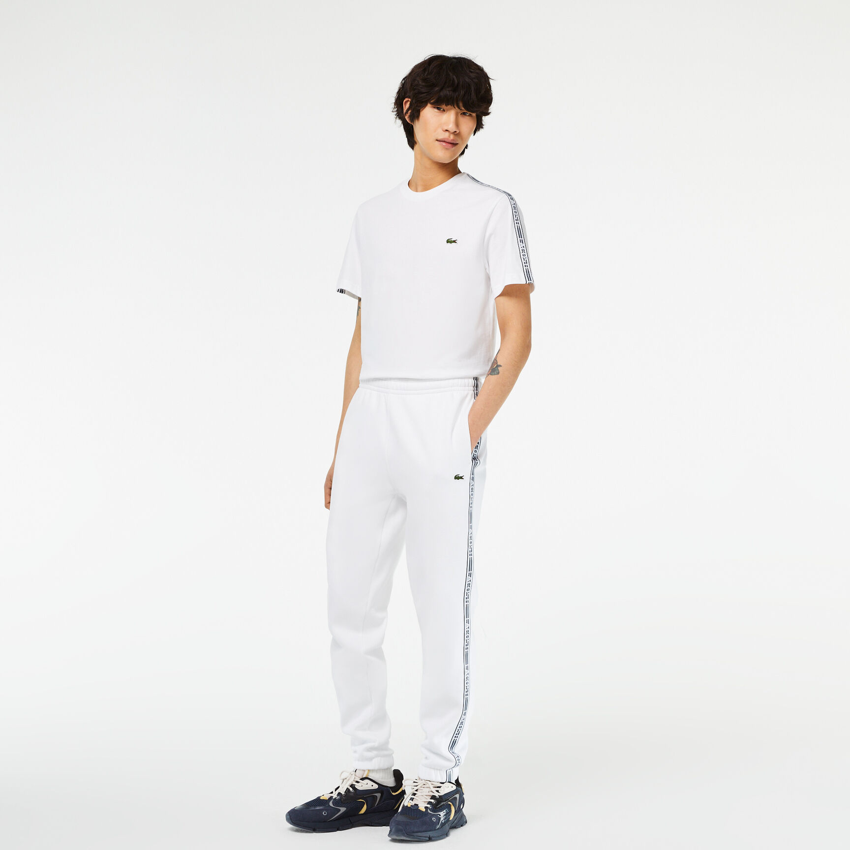 Men's Lacoste Logo Stripe Track Pants Men's Lacoste Logo Stripe Track Pants